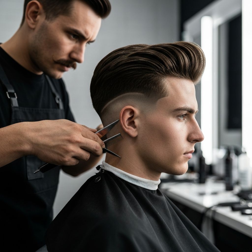 Modern fade haircut